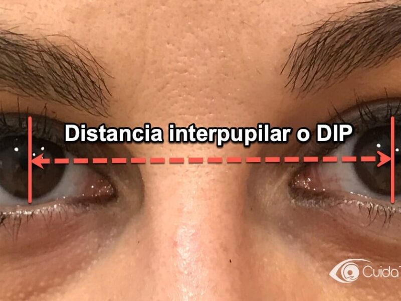 la distancia interpupilar o DIP de los ojos